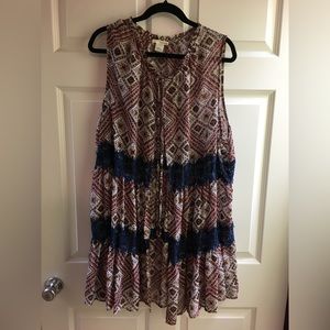 Tru Self Woman’s Boho Festival Kimono Vest Size 3X NWOT